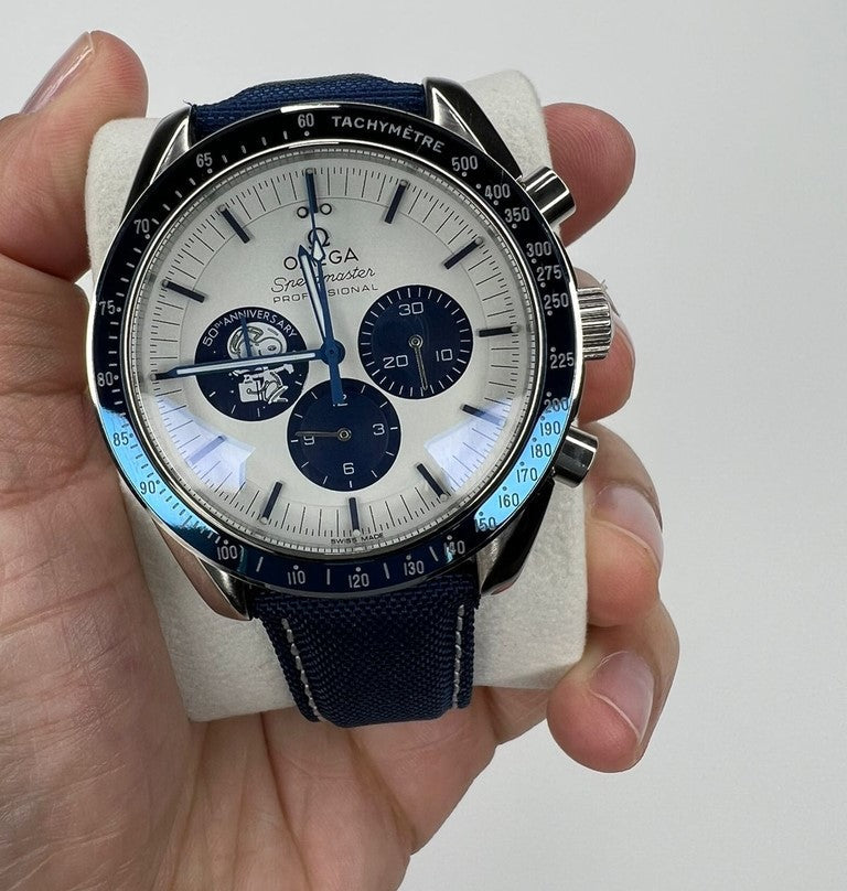 Relógio Masculino Bacán Branco e Azul – Estilo ÉPICO Pras Tuas Conquistas