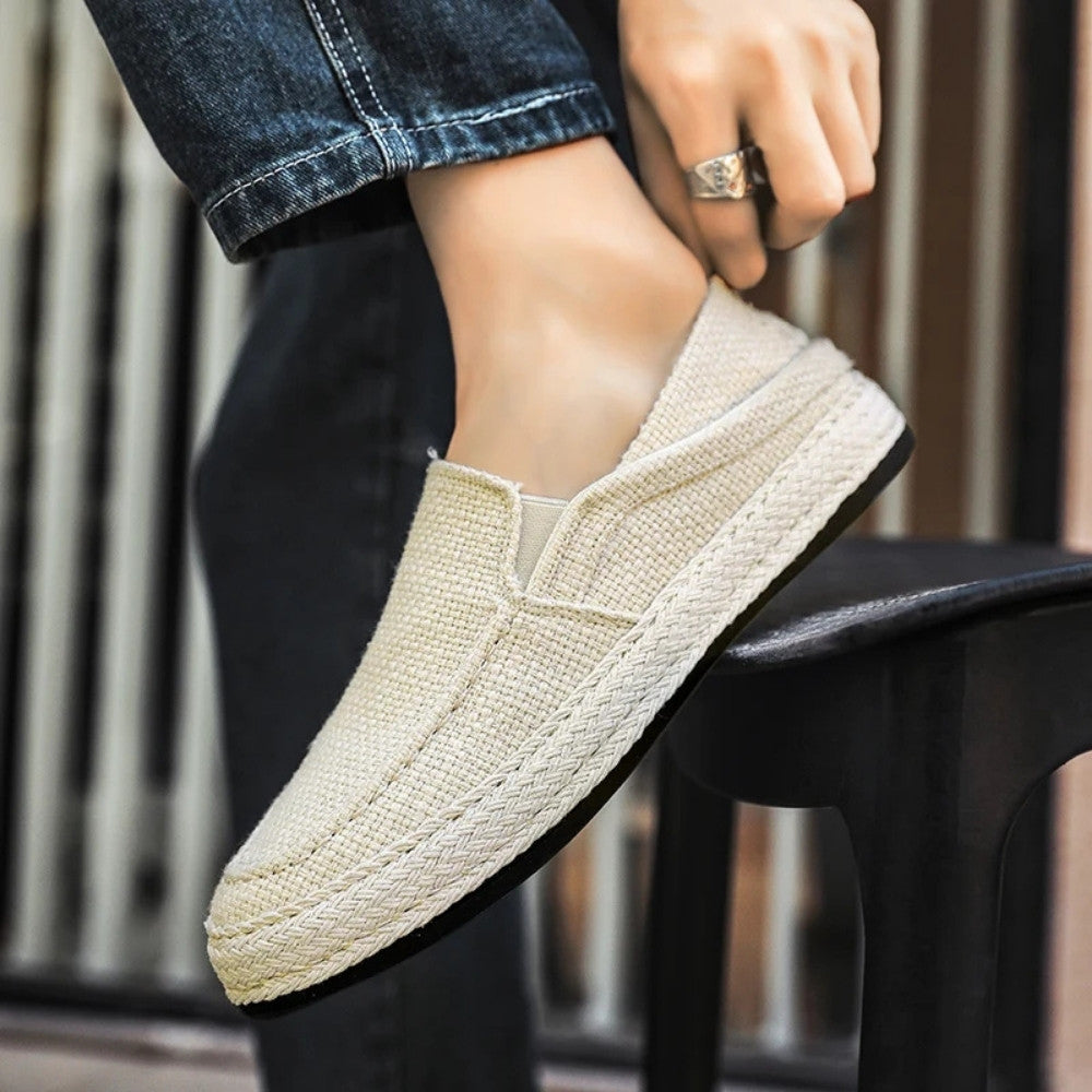 Mocassim Slip On Masculino de Linho Forth Santa Giulia