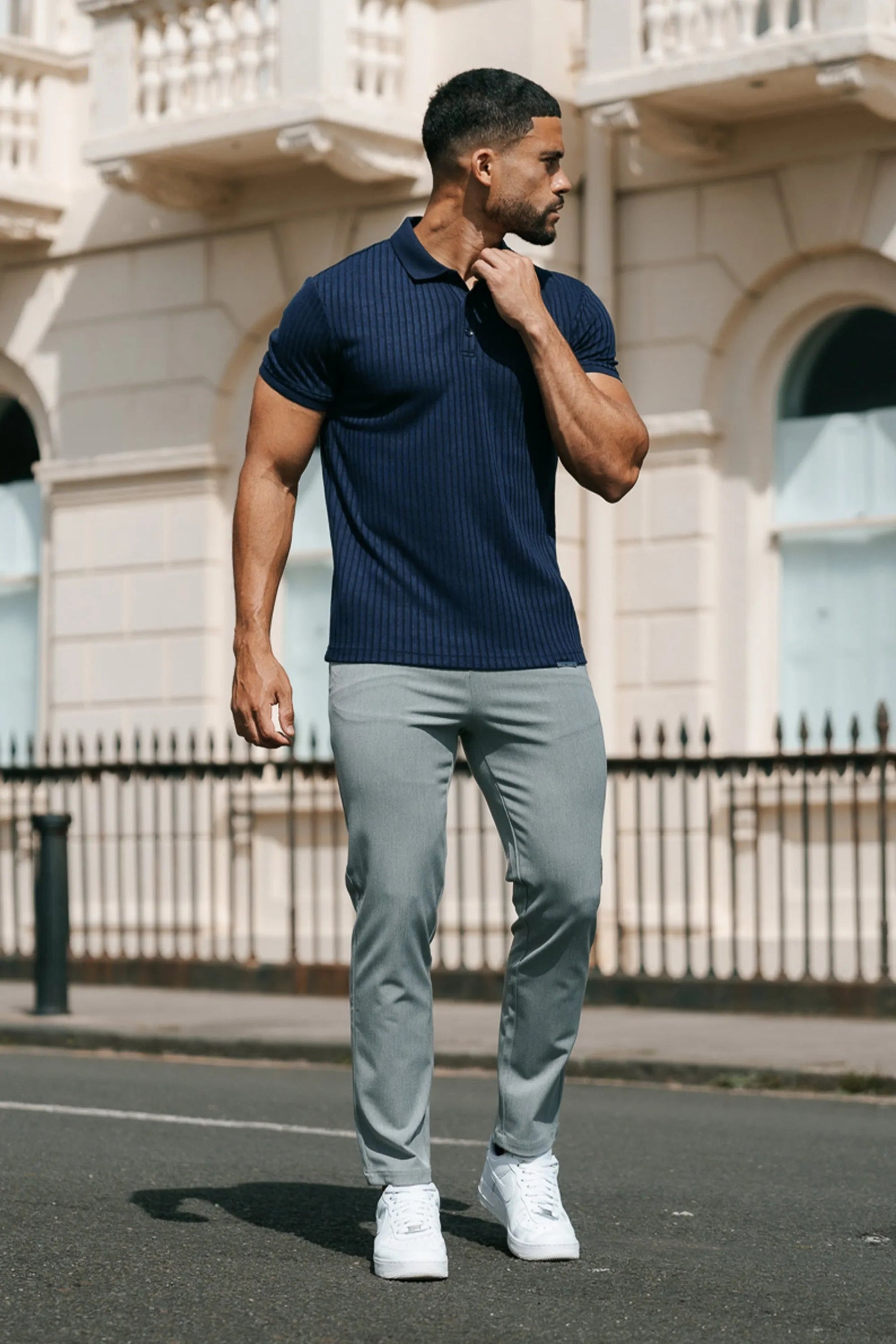 Camisa Polo Masculina Milano Forth Azul Marinho