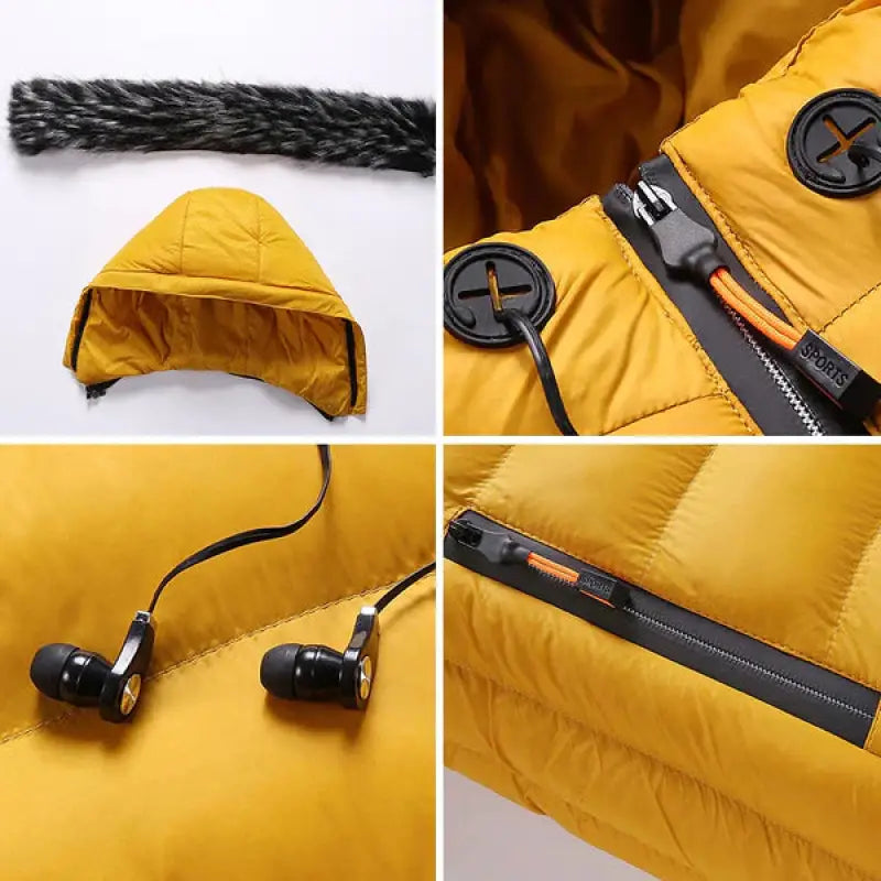 Jaqueta Puffer Masculina Capuz Forrado Forth