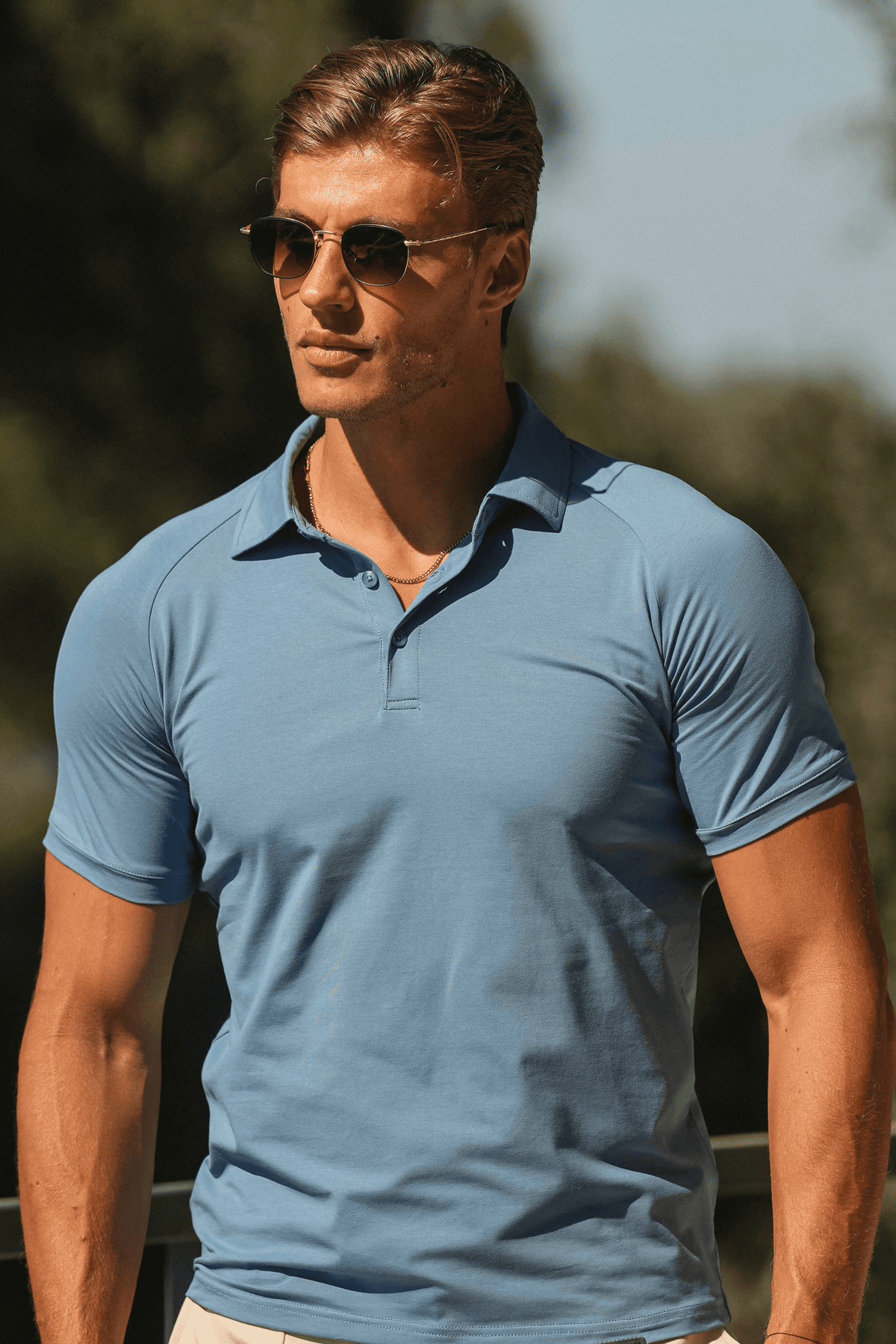Camisa Polo Masculina Forth Amalfi Azul