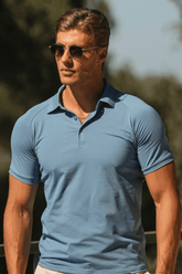 Camisa Polo Masculina Forth Amalfi Azul