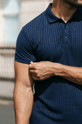 Camisa Polo Masculina Milano Forth Azul Marinho
