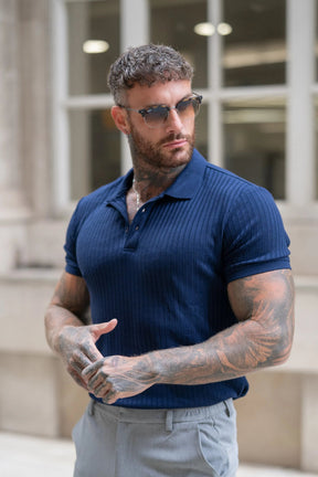 Camisa Polo Masculina Milano Forth Azul Marinho