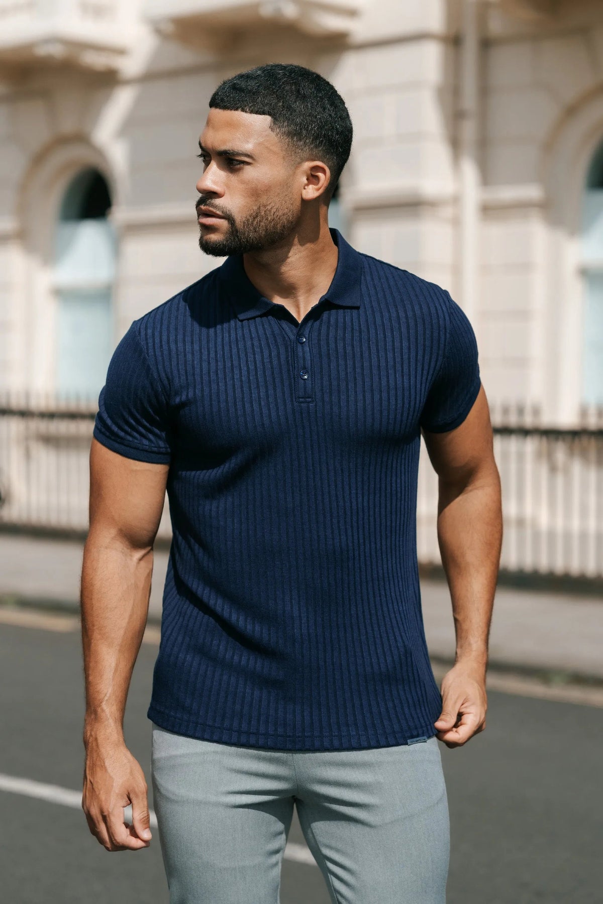 Camisa Polo Masculina Milano Forth Azul Marinho