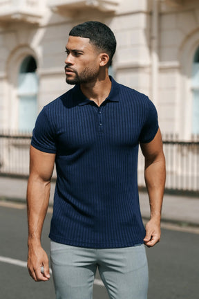 Camisa Polo Masculina Milano Forth Azul Marinho