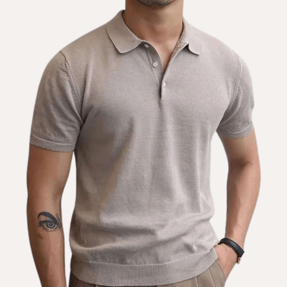 Camisa Polo Masculina Tricot Jean Forth