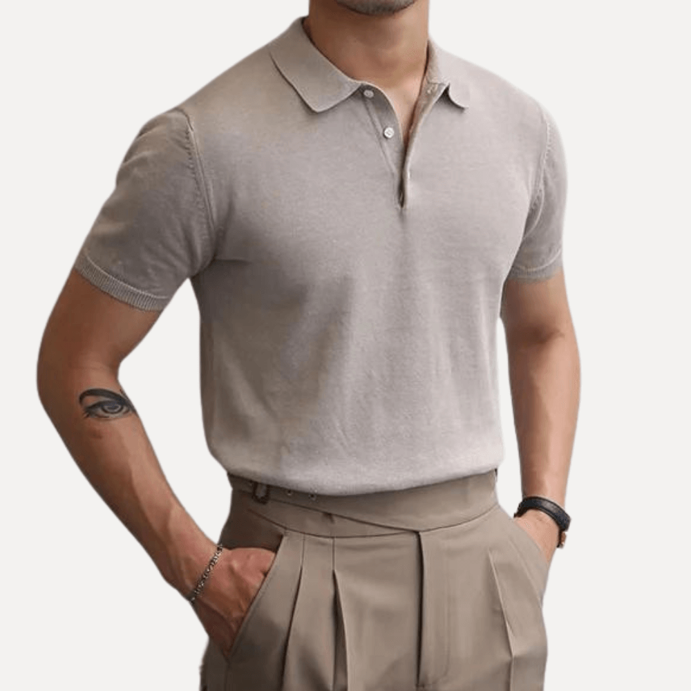 Camisa Polo Masculina Tricot Jean Forth