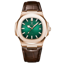 Relógio Masculino Poedagar Deluxe Gold | Pulseira de Couro