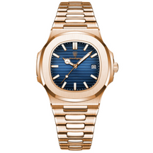 Relógio Masculino Poedagar Deluxe Dourado | Pulseira de Couro
