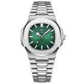 Relógio Masculino Poedagar Deluxe Prata | Pulseira de Couro