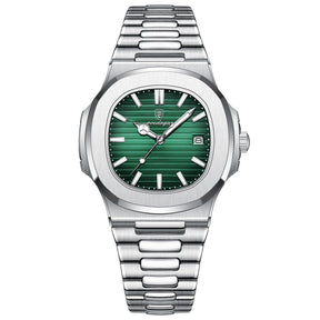 Relógio Masculino Poedagar Deluxe Prata | Pulseira de Couro