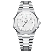 Relógio Masculino Poedagar Deluxe Prata | Pulseira de Couro