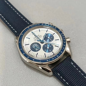 Relógio Masculino Bacán Branco e Azul – Estilo ÉPICO Pras Tuas Conquistas