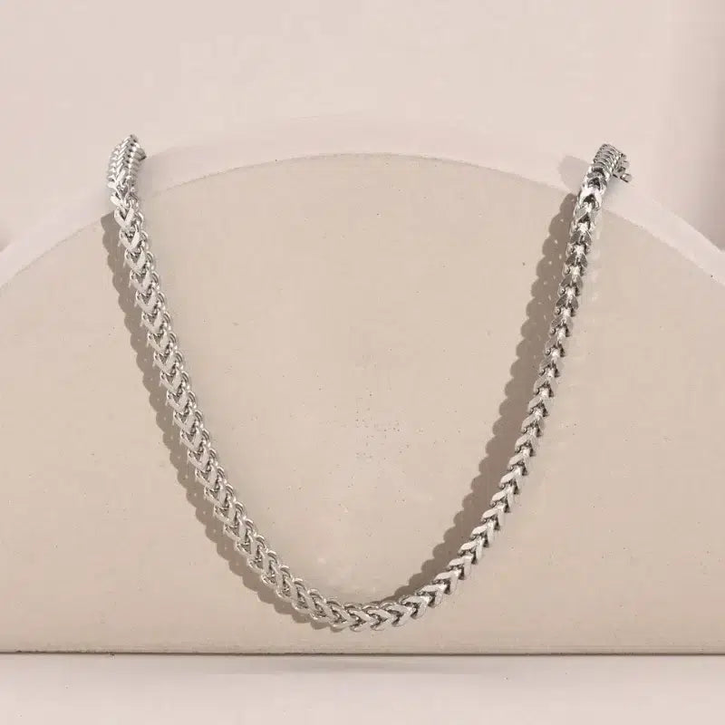 Cadena Masculina Cubana de Acero Inoxidable